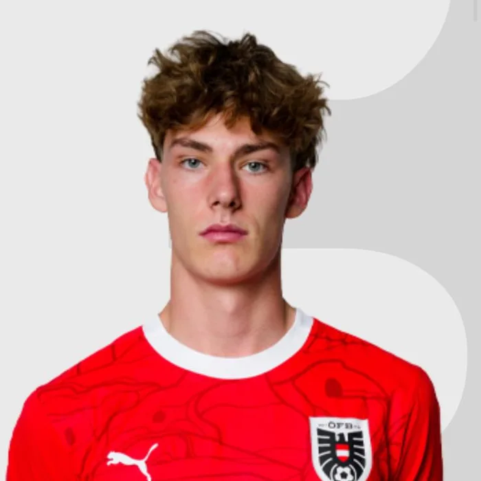 Jonas Peinhart als U18-ÖFB-Teamspieler im Nationalteam-Trikot